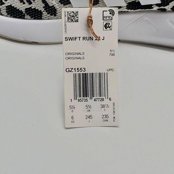 Adidas Swift Run‎ 22 J Leopard Print Men Running Shoes GZ1553 Size 6 - Picture 9 of 9